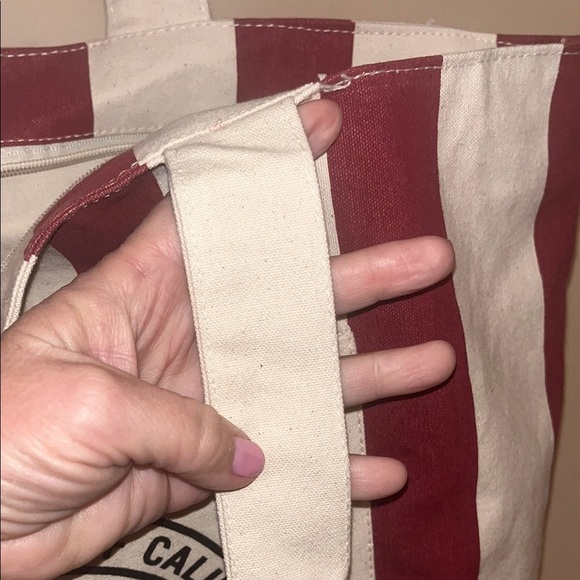 Leeds large political Striped Tote Bag with Logo, OS like new - Picture 4 of 10